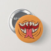 Badge Rond 5 Cm Bouche de monstre à dents (Devant & derrière)