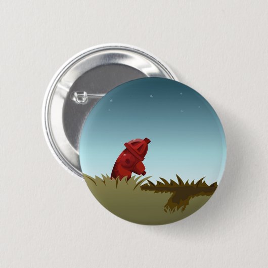 Badge Rond 5 Cm Bouche d'incendie isolée (Devant & derrière)