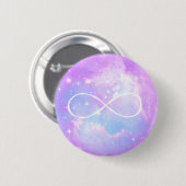 Badge Rond 5 Cm Boucle en pastel d'infini de galaxie (Devant & derrière)
