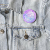 Badge Rond 5 Cm Boucle en pastel d'infini de galaxie (En situation)