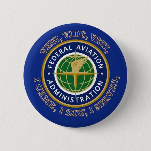 Badge Rond 5 Cm Bouclier d'administration de l'aviation fédérale (Devant)