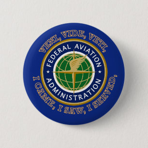 Badge Rond 5 Cm Bouclier d'administration de l'aviation fédérale