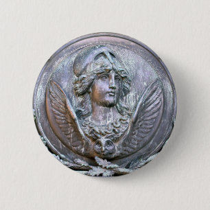 Badge Rond 5 Cm Bouclier d'Athéna