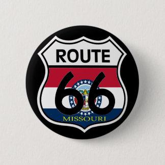 Badge Rond 5 Cm Bouclier de la route du drapeau du Missouri 66