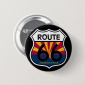 Badge Rond 5 Cm Bouclier de l'itinéraire 66 de drapeau de (Devant & derrière)