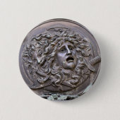 Badge Rond 5 Cm Bouclier de méduse d'Athéna (Devant)