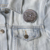 Badge Rond 5 Cm Bouclier de méduse d'Athéna (En situation)