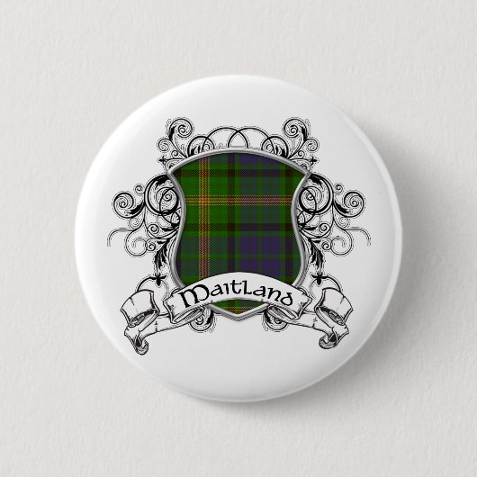 Badge Rond 5 Cm Bouclier de tartan de Maitland (Devant)
