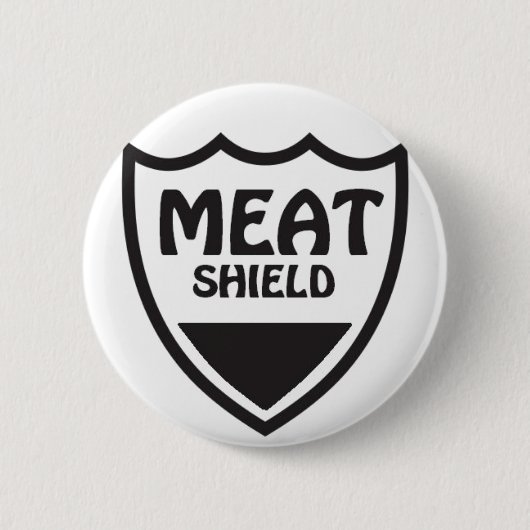 Badge Rond 5 Cm Bouclier de viande (Devant)