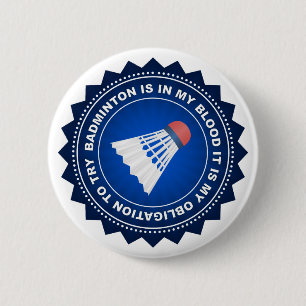 Badge Rond 5 Cm Bouclier fantastique de badminton