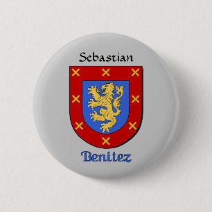 Badge Rond 5 Cm Bouclier historique Benitez personnalisé