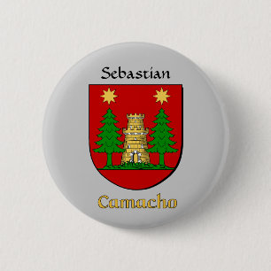 Badge Rond 5 Cm Bouclier historique Camacho personnalisé