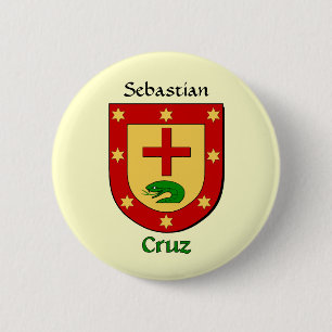 Badge Rond 5 Cm Bouclier historique de Cruz personnalisé