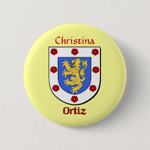Badge Rond 5 Cm Bouclier historique personnalisé d'Ortiz