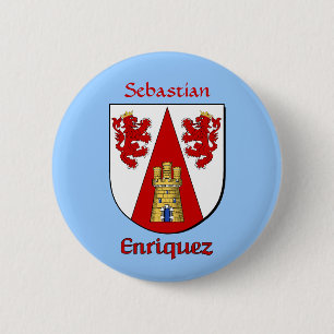 Badge Rond 5 Cm Bouclier historique personnalisé Enriquez