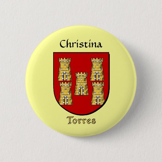 Badge Rond 5 Cm Bouclier historique Torres personnalisées (Devant)