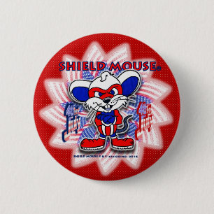 Badge Rond 5 Cm BOUCLIER SOURIS 4 juillet heureux. 2015 boutons