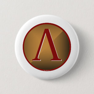Badge Rond 5 Cm Bouclier spartiate de lambda