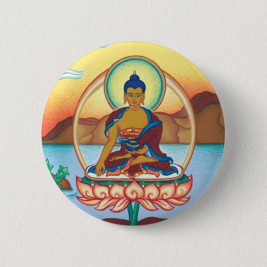 Badge Rond 5 Cm Bouddha BOUTON (Devant)