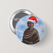 Badge Rond 5 Cm Bouddha de Noël ! (Devant & derrière)