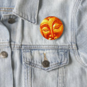 Badge Rond 5 Cm Bouddha d'or (En situation)