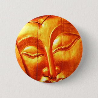 Badge Rond 5 Cm Bouddha d'or