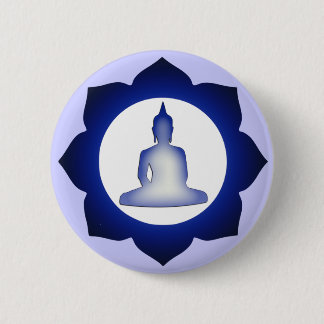 Badge Rond 5 Cm Bouddha éclairé