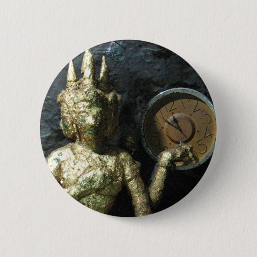 Badge Rond 5 Cm Bouddha Heure ... Thaïlande (Devant)