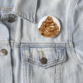 Badge Rond 5 Cm Bouddha heureux (En situation)