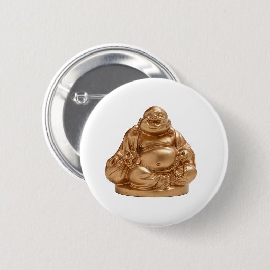 Badge Rond 5 Cm Bouddha heureux (Devant & derrière)