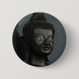 Badge Rond 5 Cm Bouddha noir ... Nong Khai, Isaan, Thaïlande
