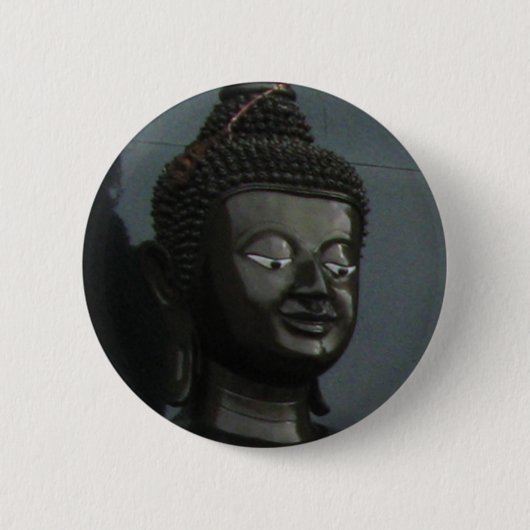 Badge Rond 5 Cm Bouddha noir ... Nong Khai, Isaan, Thaïlande (Devant)