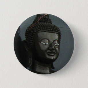 Badge Rond 5 Cm Bouddha noir ... Nong Khai, Isaan, Thaïlande