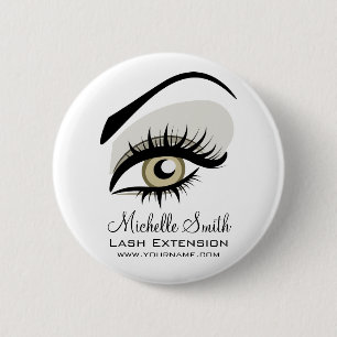 Badge Rond 5 Cm Bouffées longues des yeux Lash Extension marque de