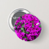 Badge Rond 5 Cm Bougainvilliers violets vifs (Devant & derrière)