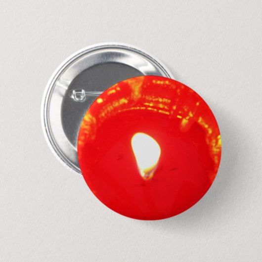 Badge Rond 5 Cm Bougie rouge, flamme, Bougie, Amour de Noël (Devant & derrière)