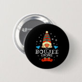 Badge Rond 5 Cm Boujee Gnome Xmas Family Matching Group Christmas (Devant & derrière)