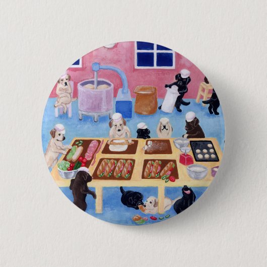 Badge Rond 5 Cm Boulangerie de Labradors (Devant)