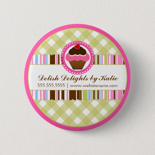 Badge Rond 5 Cm Boulangerie de petit gâteau personnalisée (Devant)