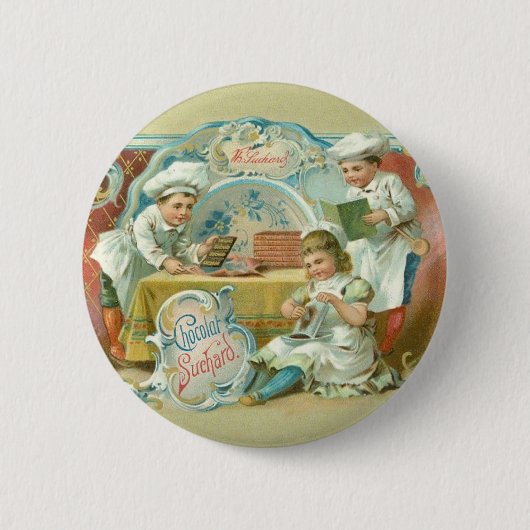 Badge Rond 5 Cm Boulangeries au chocolat Antique (Devant)