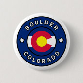 Badge Rond 5 Cm Boulder Colorado (Devant)