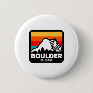 Badge Rond 5 Cm Boulder Colorado Ski Snowboard Voyage en famille 1