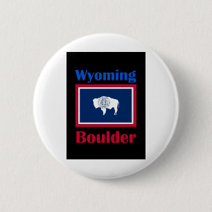 Badge Rond 5 Cm Boulder Wyoming