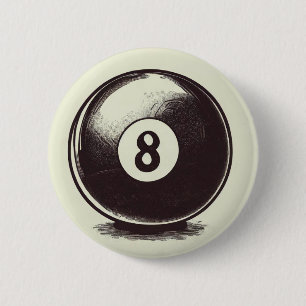 Badge Rond 5 Cm Boule Cue-t-Huit