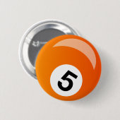 Badge Rond 5 Cm boule de billard (Devant & derrière)