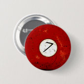 BADGE ROND 5 CM BOULE DE BILLARDS NUMÉRO 7 (Devant & derrière)
