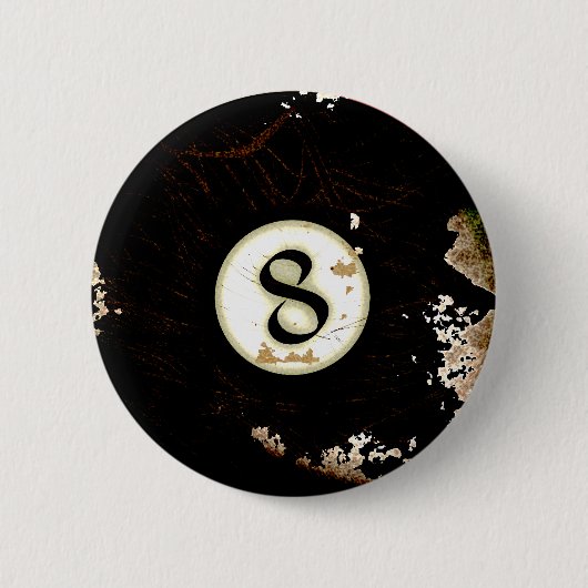 BADGE ROND 5 CM BOULE DE BILLARDS NUMÉRO 8 (Devant)
