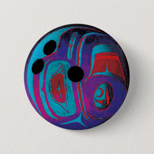 Badge Rond 5 Cm Boule de bowling
