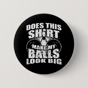 Badge Rond 5 Cm Boule de Bowling - Boule de Gag pour Homme
