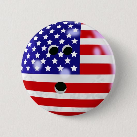 Badge Rond 5 Cm Boule de Bowling (USA) (Devant)
